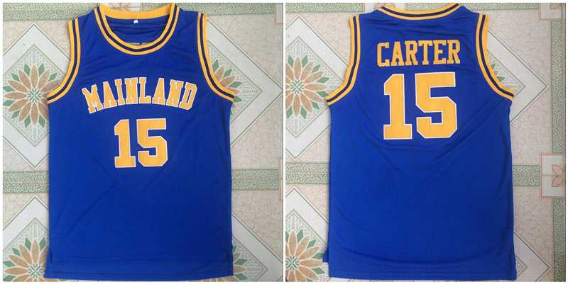 Mainland High School 15 Vince Carter Blue Basketball Jersey,We sell and wholesale Mainland High School 15 Vince Carter Blue Basketball Jersey on line form chian!